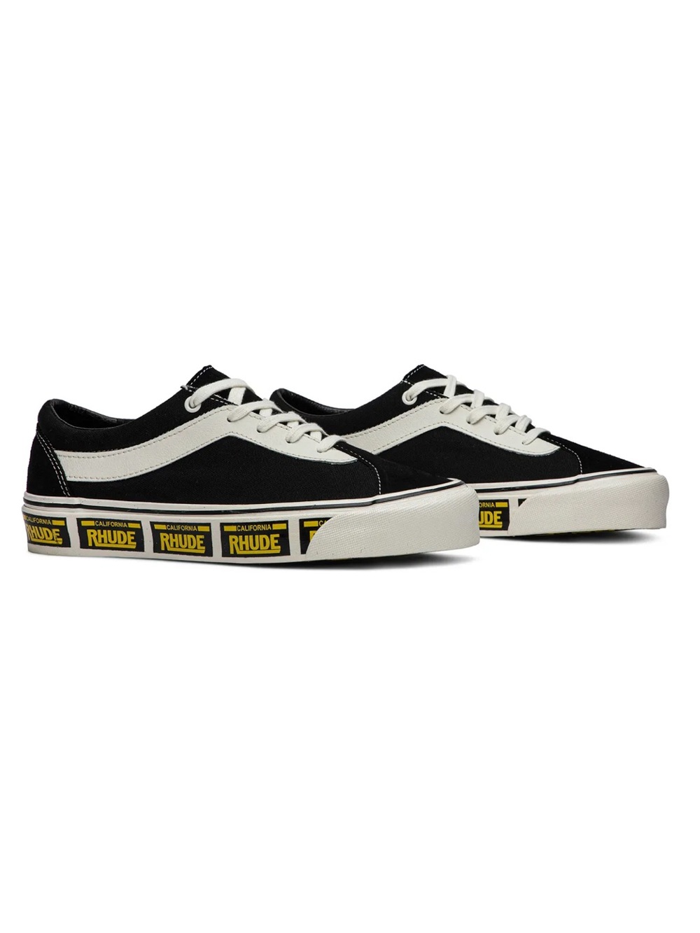 VANS RHUDE X BOLD NI CLASSIC MENS SNEAKERS, SIZE US 11, BLACK/WHITE/YELLOW